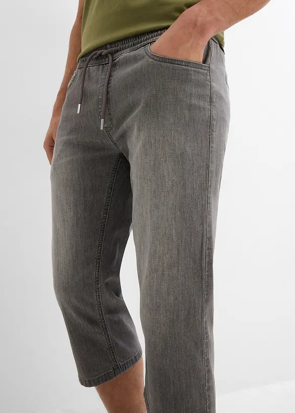 Lehk&eacute; strečov&eacute; 3/4 dž&iacute;ny bez zap&iacute;n&aacute;n&iacute;, Regular Fit, Straight (2 ks v balen&iacute;), bonprix