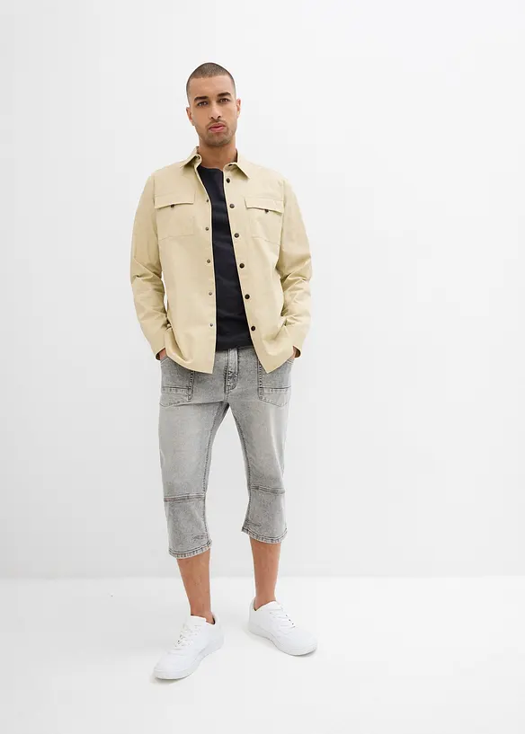 3/4 strečov&eacute; dž&iacute;ny Regular Fit, Straight, bonprix