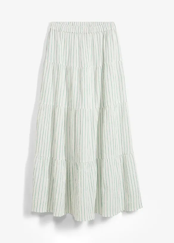 Proužkovaná dlouhá sukně z čisté bavlny, bonprix