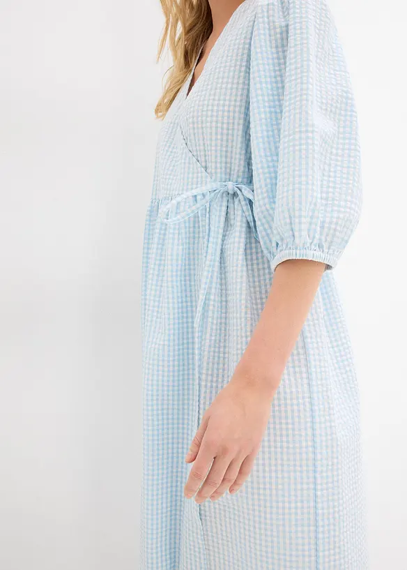 Zavinovací šaty ze strukturovaného materiálu, bonprix