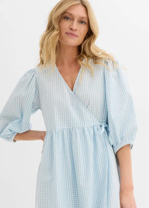 Zavinovací šaty ze strukturovaného materiálu, bonprix