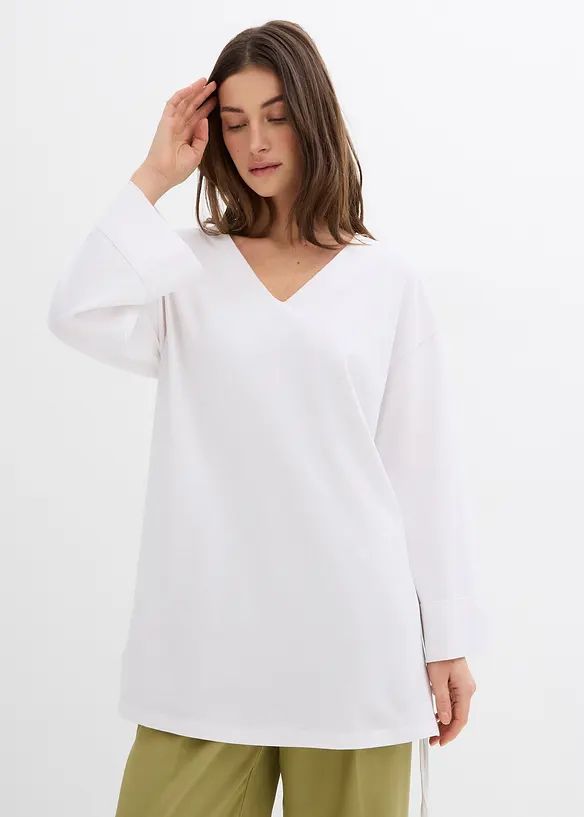 Oversize triko z elastické směsi s organickou bavlnou, bonprix
