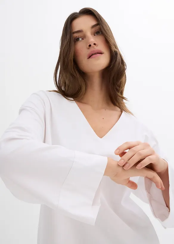 Oversize triko z elastické směsi s organickou bavlnou, bonprix