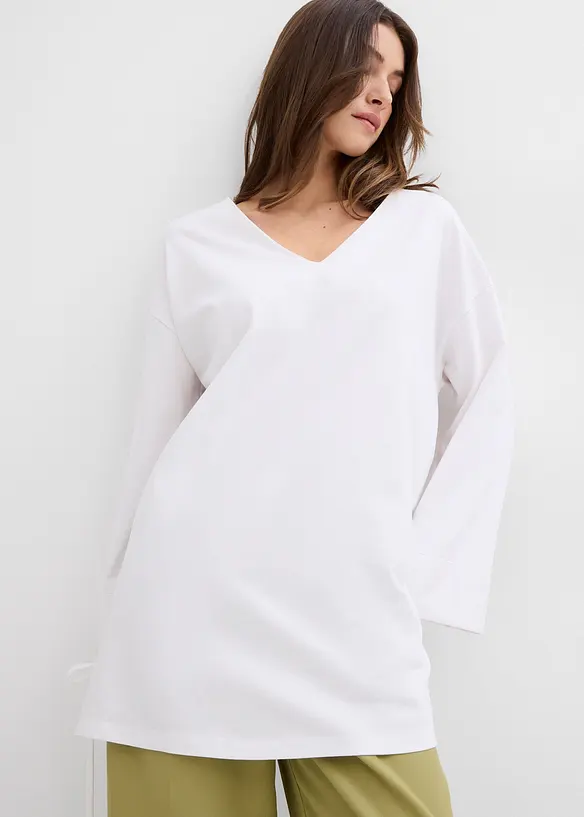 Oversize triko z elastické směsi s organickou bavlnou, bonprix