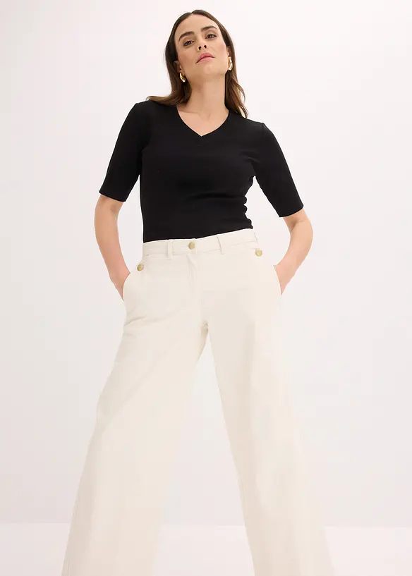 Kalhoty Wide Leg se strečem, bonprix