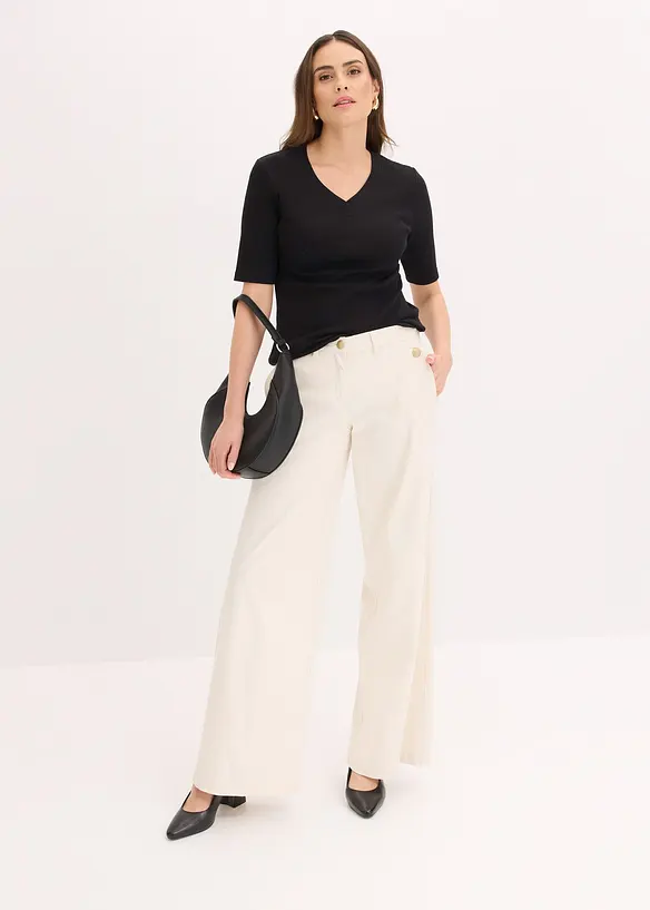 Kalhoty Wide Leg se strečem, bonprix