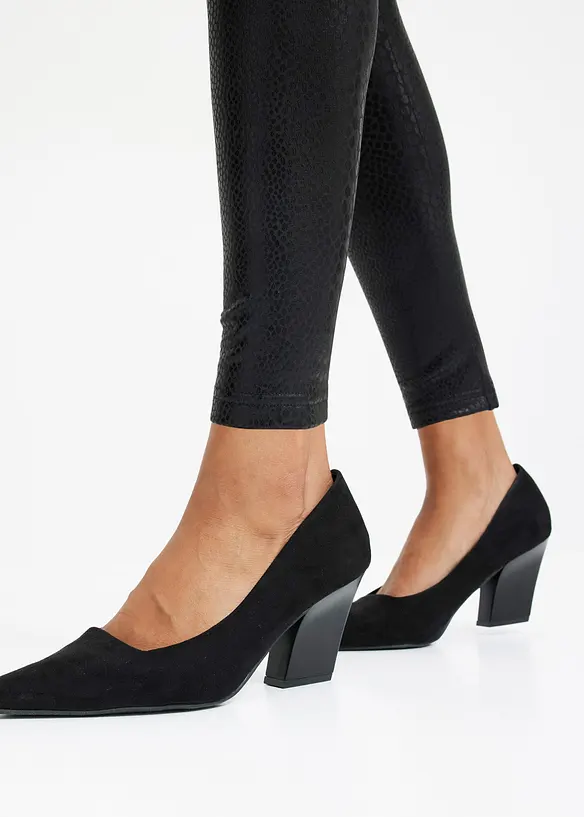 Legíny z umělé kůže s vysokým leskem, bonprix