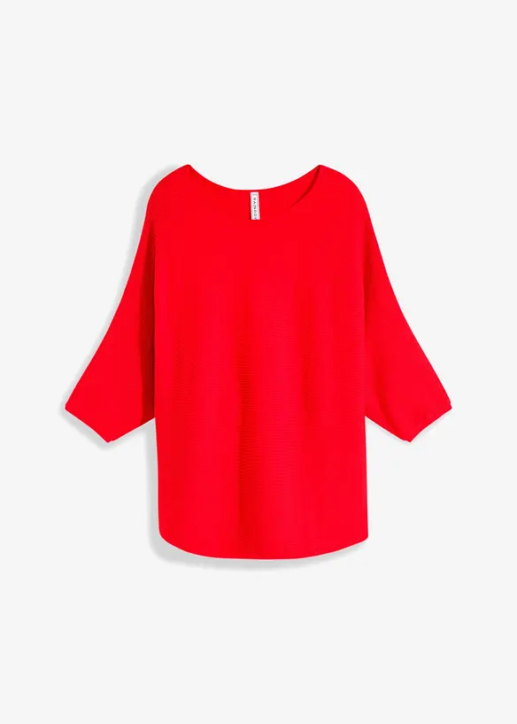 Oversize žebrovaný svetr ze směsi s viskózou, bonprix