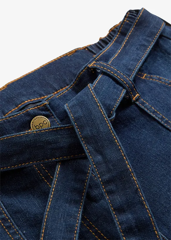 Zkr&aacute;cen&eacute; dž&iacute;ny Wide Leg, High Waist, pohodln&yacute; pas, bonprix