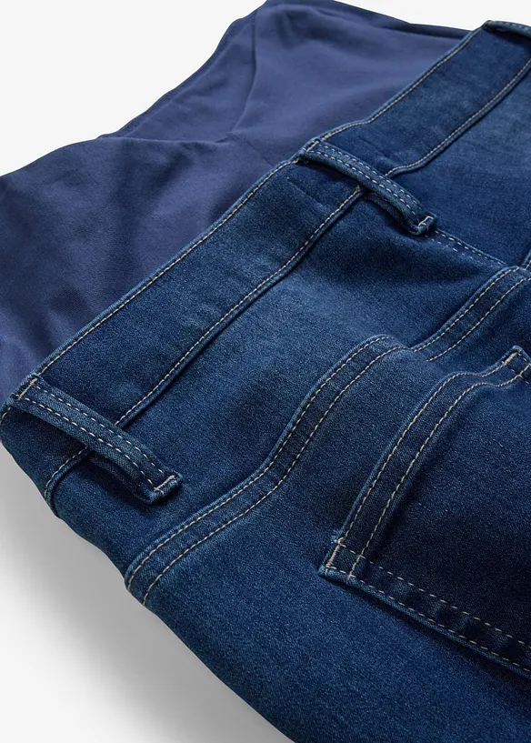 Těhotenské džíny ke kotníkům, volnější střih Loose Fit, bonprix