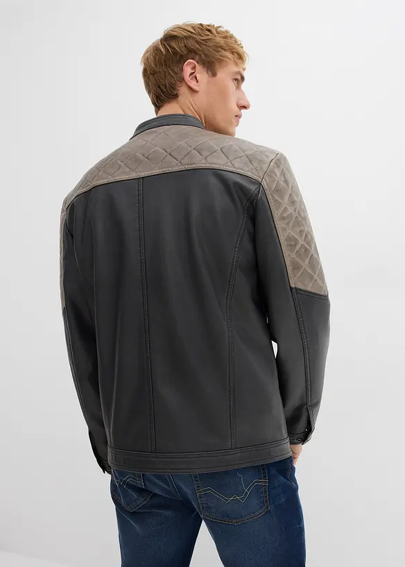 Bunda z umělé kůže v motorkářském stylu, bonprix