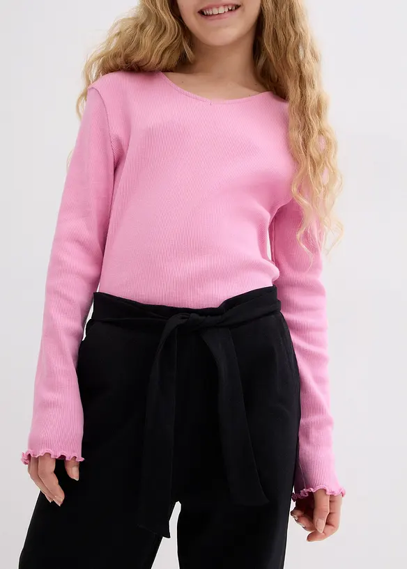 Kalhoty Culotte s elastickým pasem, z organické bavlny, bonprix