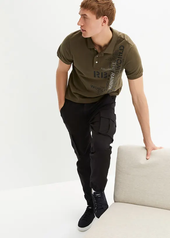 Cargo kalhoty Loose Fit bez zapínání, Straight, bonprix