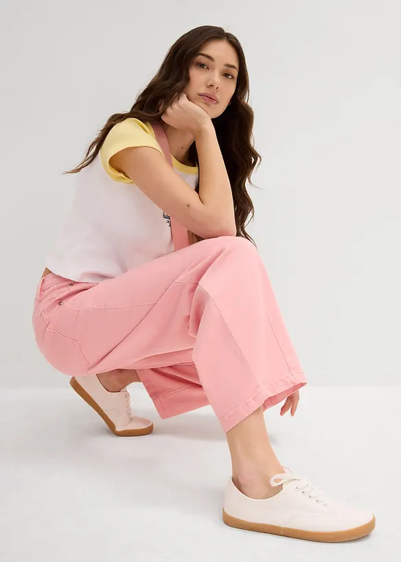 Keprov&eacute; kalhoty z bavlny se strečem, bonprix