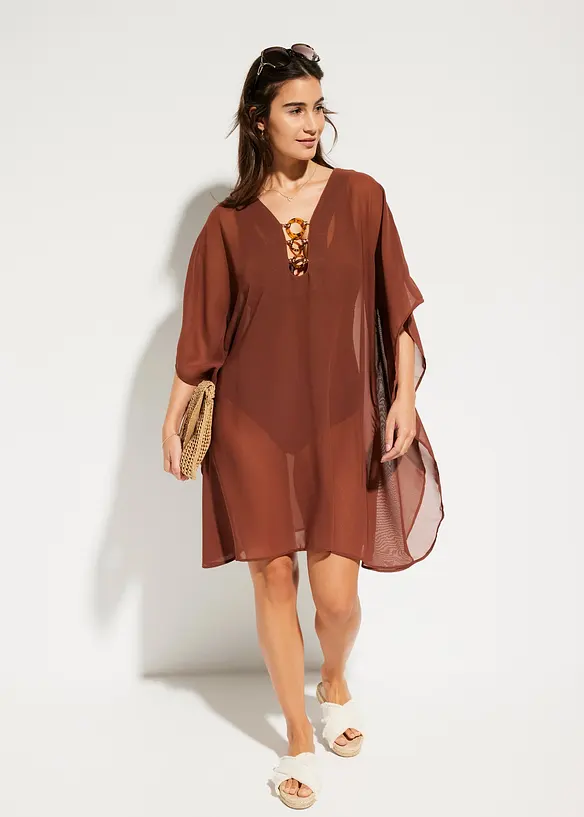 Plážová tunika z lehkého šifonu, bonprix