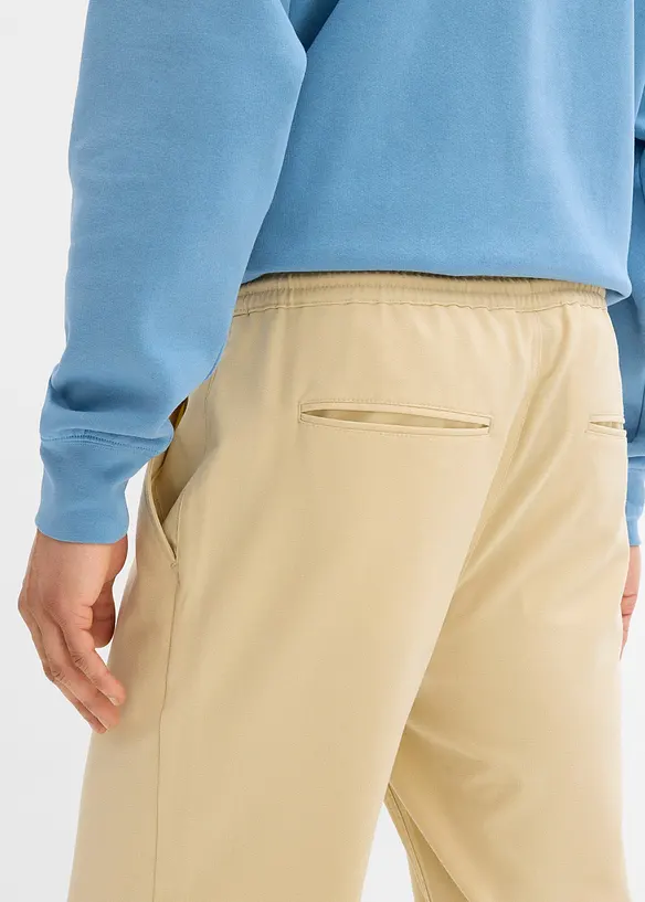 Strečové kalhoty bez zapínání, Relaxed Fit, Straight, bonprix