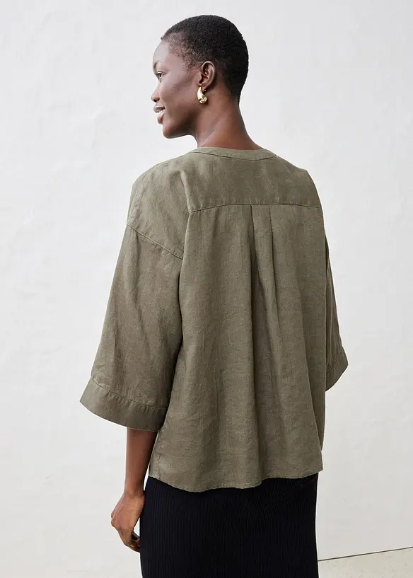 Oversized halenka z čistého lnu, bonprix