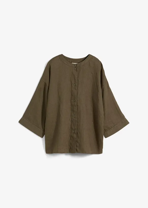 Oversized halenka z čistého lnu, bonprix
