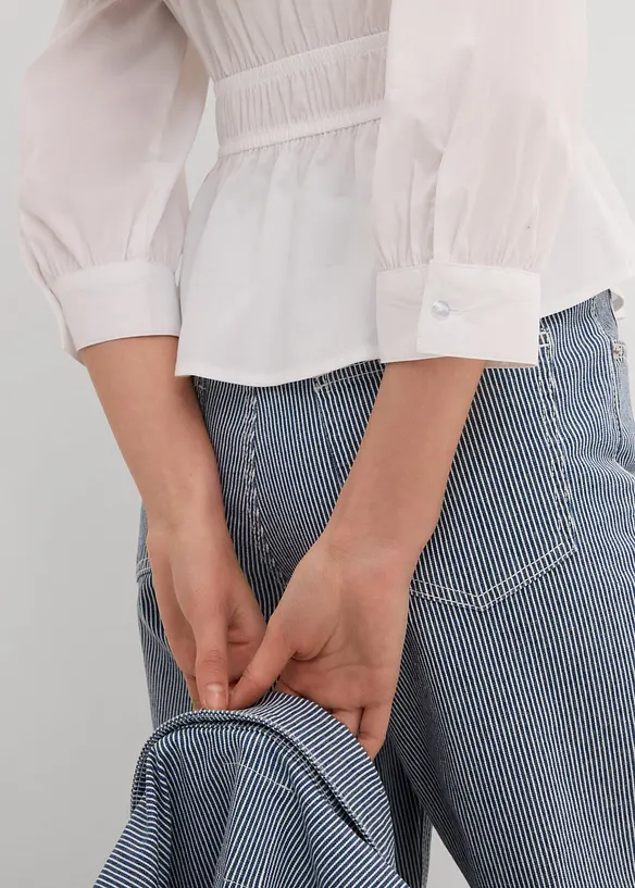 Nařasená halenka s elastickými švy, bonprix