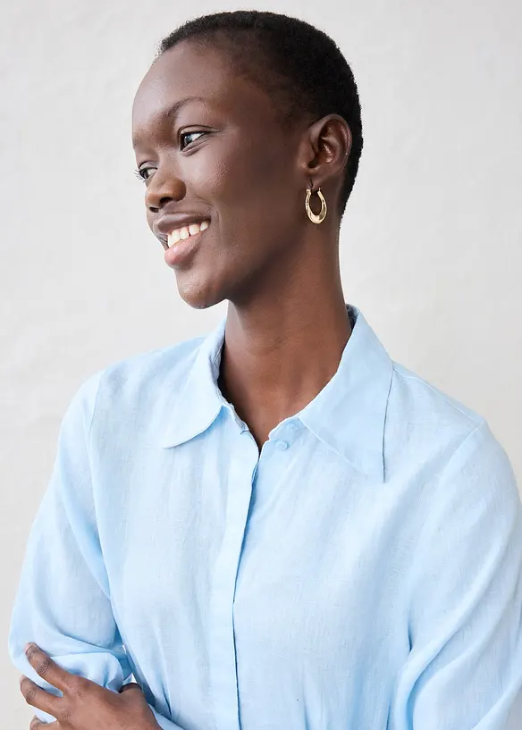 Košilové šaty z čistého lnu, bonprix