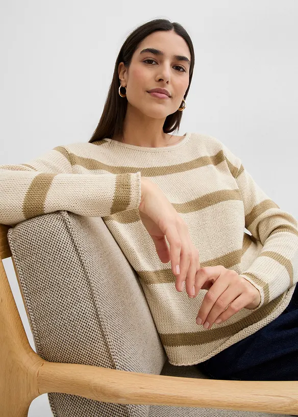 Oversize pulovr z jemné pleteniny, bonprix