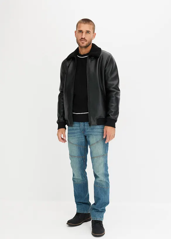 Džíny Regular Fit, Straight, z pevného denimu, bonprix