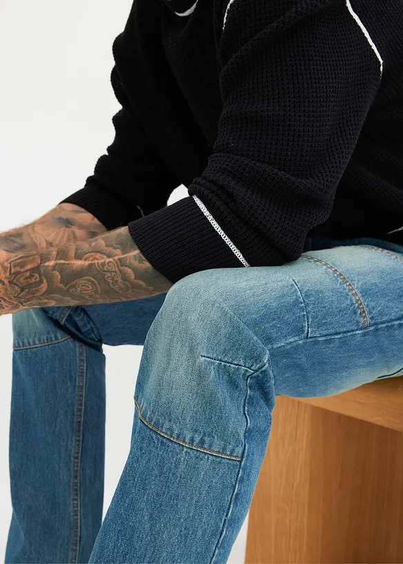 Džíny Regular Fit, Straight, z pevného denimu, bonprix