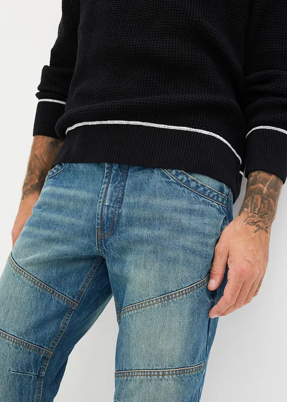 Džíny Regular Fit, Straight, z pevného denimu, bonprix