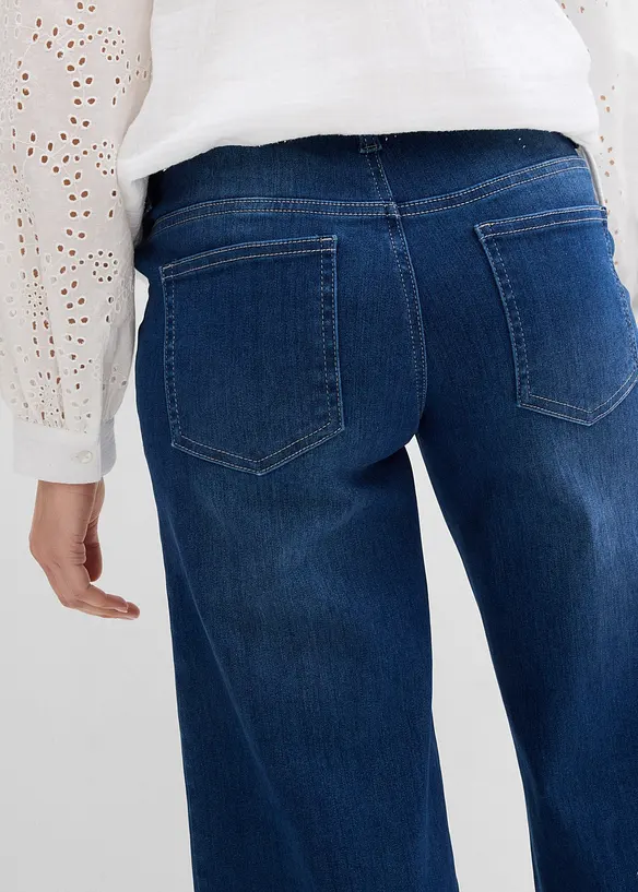 Těhotenské džíny ke kotníkům, volnější střih Loose Fit, bonprix