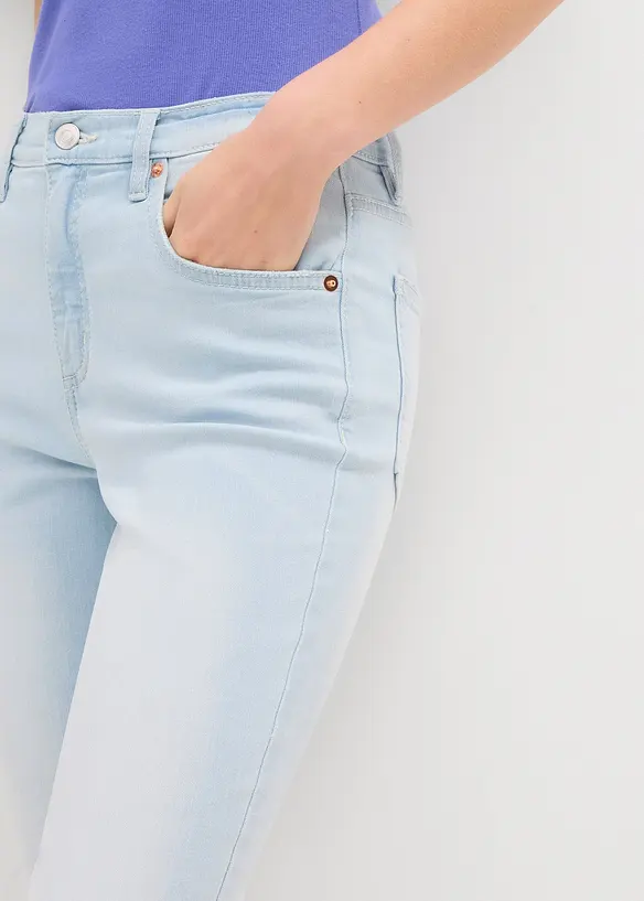 Džíny Flared, High Waist, zkrácené, bonprix
