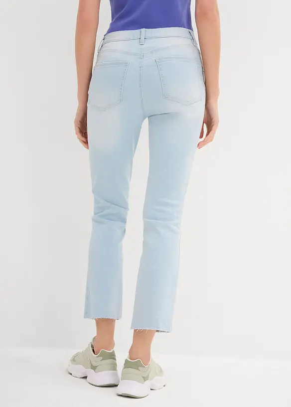Džíny Flared, High Waist, zkrácené, bonprix