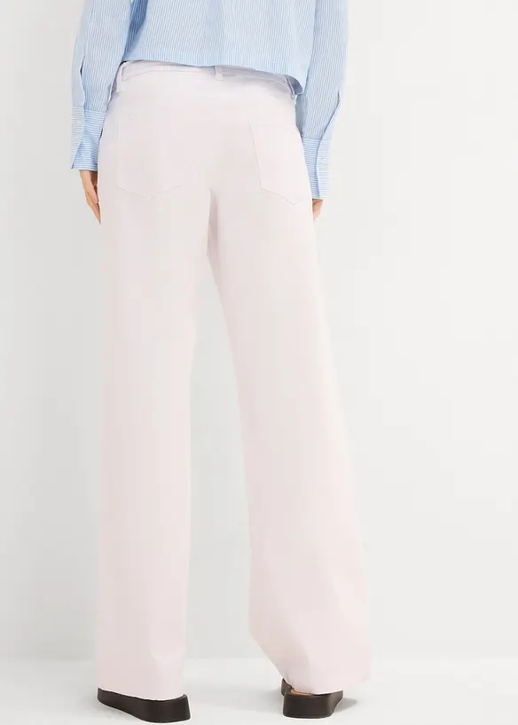 Džíny Wide Leg, Mid Waist, s opaskem, bonprix