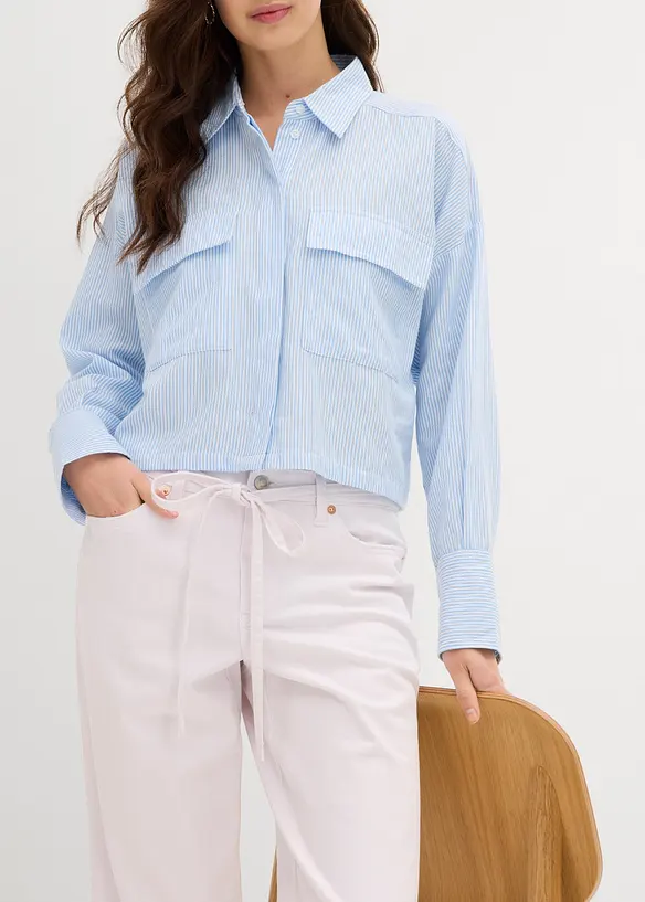 Džíny Wide Leg, Mid Waist, s opaskem, bonprix