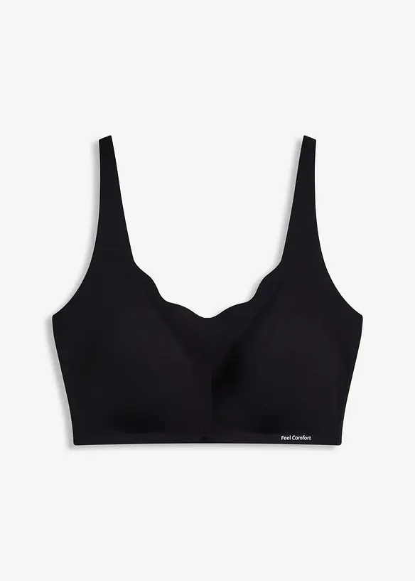 Vatovaná hladká podprsenka Feel Comfort bez kostic, laserově vyřezávaná, bonprix