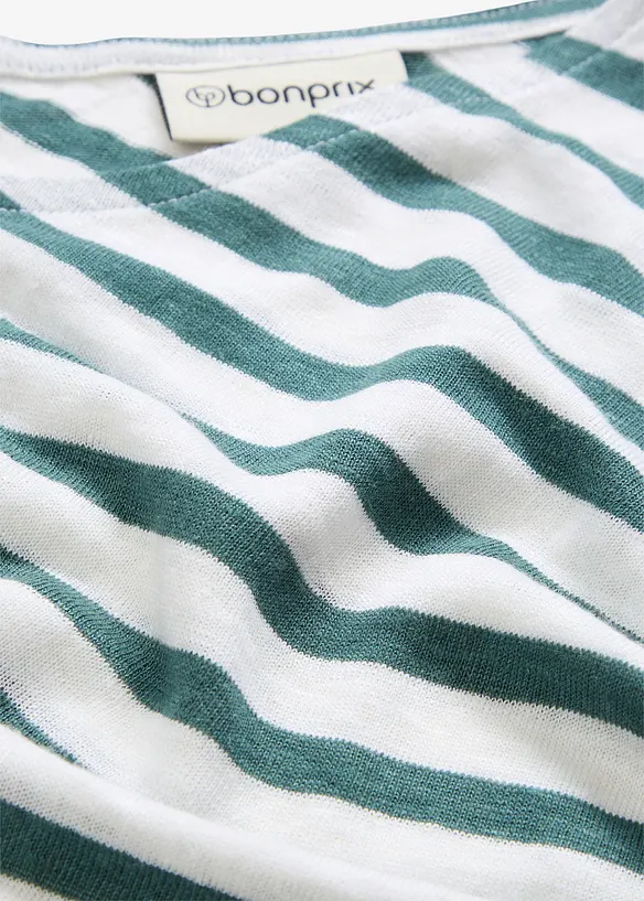 Tričko z čistého lnu, s netopýřími rukávy, bonprix