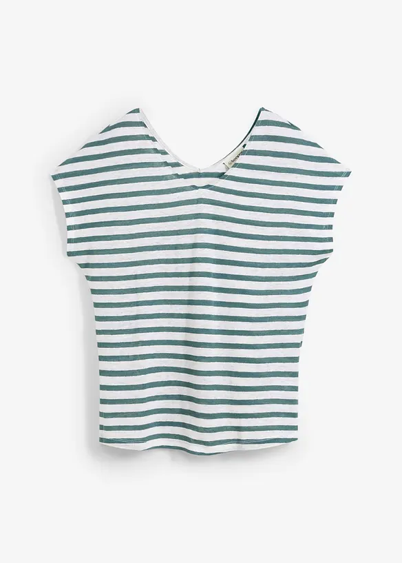 Tričko z čistého lnu, s netopýřími rukávy, bonprix