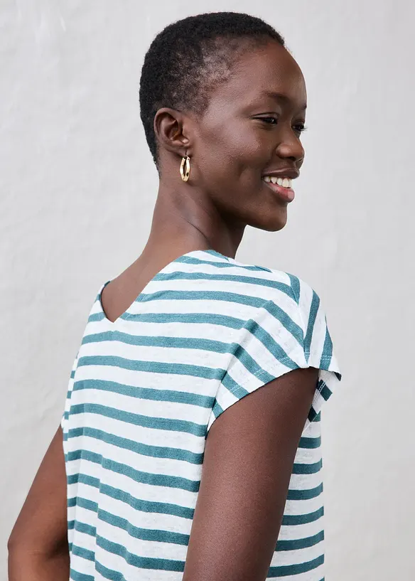 Tričko z čistého lnu, s netopýřími rukávy, bonprix