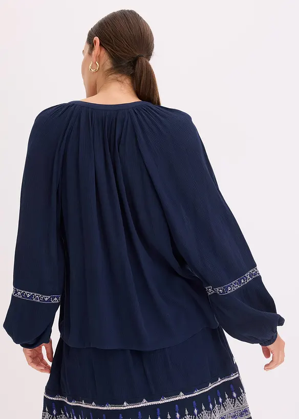 Oversize halenka s výšivkou, bonprix