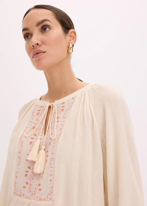 Oversize halenka s výšivkou, bonprix