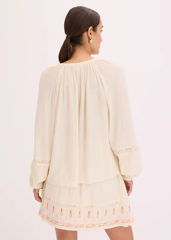 Oversize halenka s výšivkou, bonprix