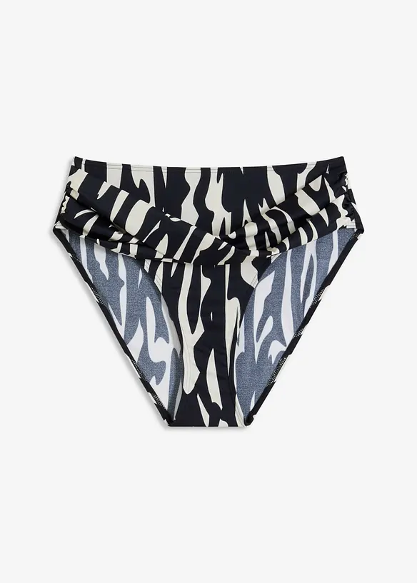 Bikinové kalhotky s vysokým pasem a vysoko vykrojeným střihem, bonprix