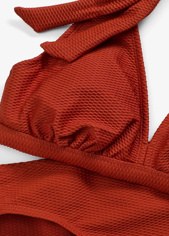 Bikiny s ramínkem kolem krku, ze strukturovaného materiálu (2dílná souprava), bonprix
