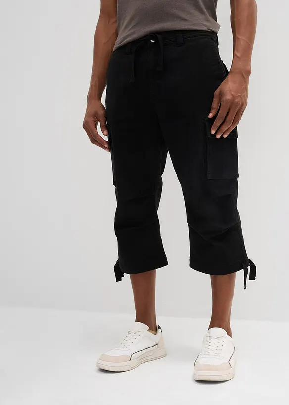 3/4 strečové cargo kalhoty, Loose Fit, extra široké, bonprix