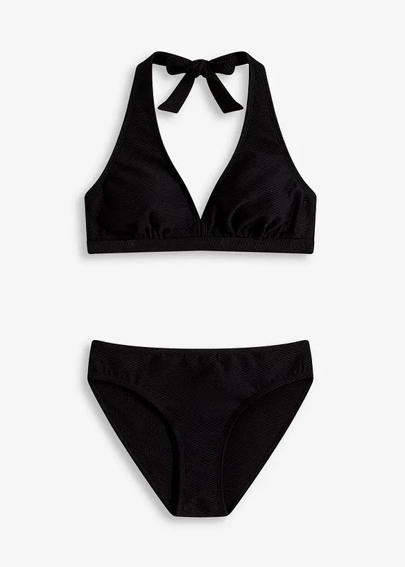 Bikiny s ramínkem kolem krku, ze strukturovaného materiálu (2dílná souprava), bonprix