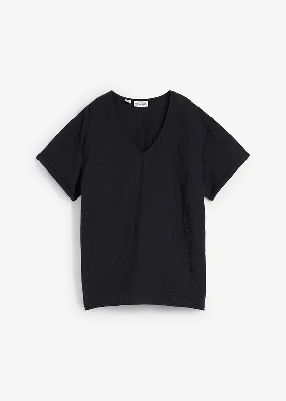 Úpletová tunika z jemného mušelínu, bonprix