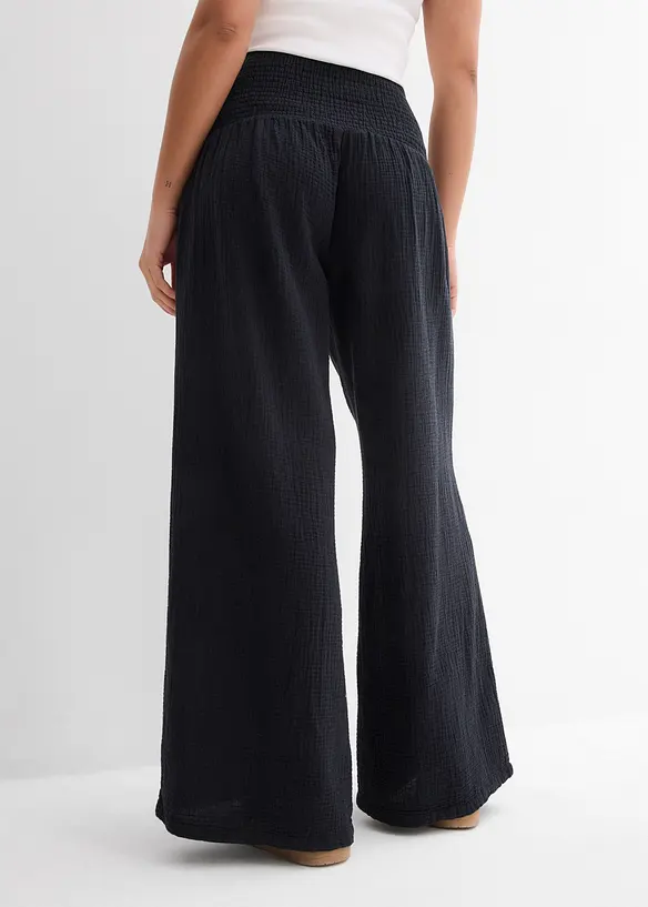Palazzo kalhoty z mušelínu, bonprix