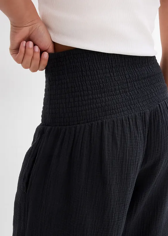 Palazzo kalhoty z mušelínu, bonprix