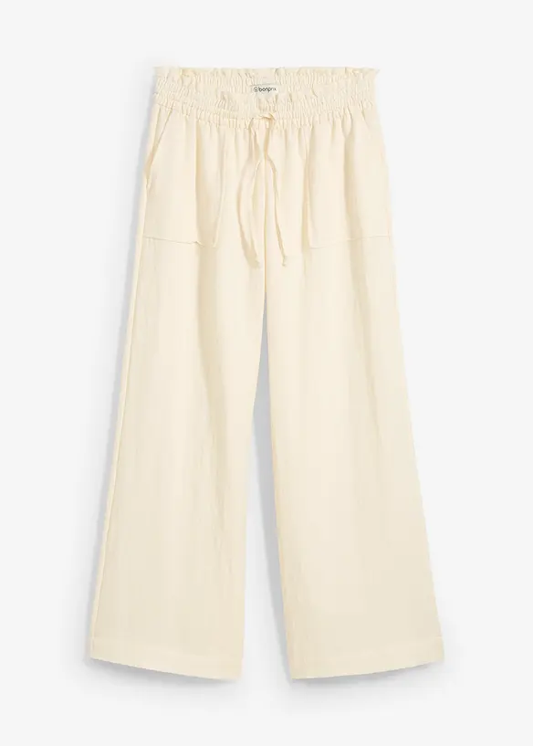 Culotte kalhoty ze spl&yacute;vav&eacute; směsi s lyocellem, bonprix