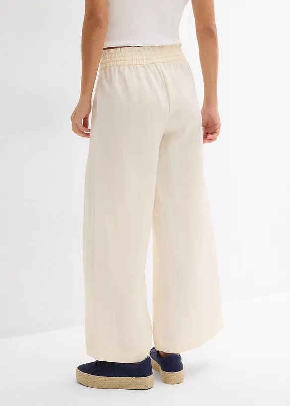 Culotte kalhoty ze spl&yacute;vav&eacute; směsi s lyocellem, bonprix