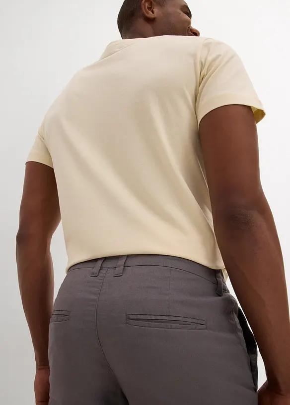 Chino bermudy se lnem, Regular Fit, bonprix